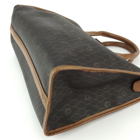 Dior Boston bag honeycomb pattern PVC ~ leather Authentic used - Picture 4 of 8